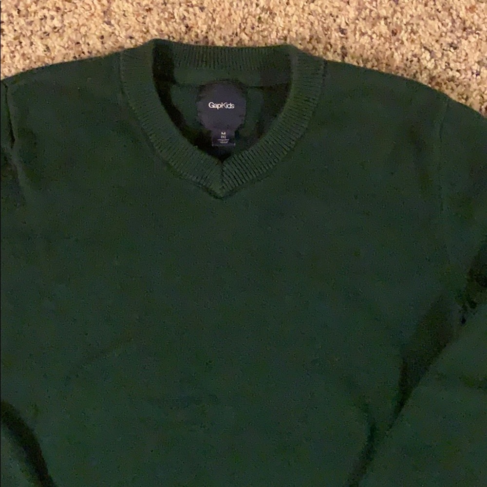 Gap Kids green v neck sweater